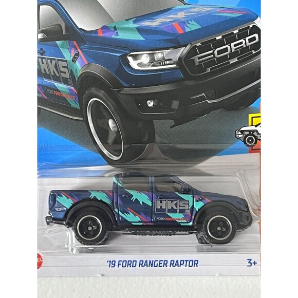 Hot Wheels 2024 Ford Ranger Raptor HW Hot Trucks 2/10 Blue Diecast NOC - Picture 5 of 9
